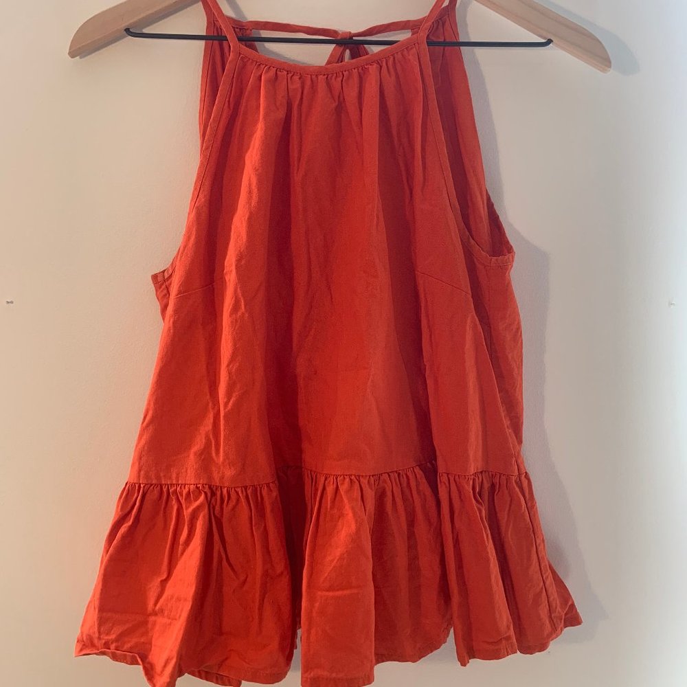 ASOS Red Peplum Tank